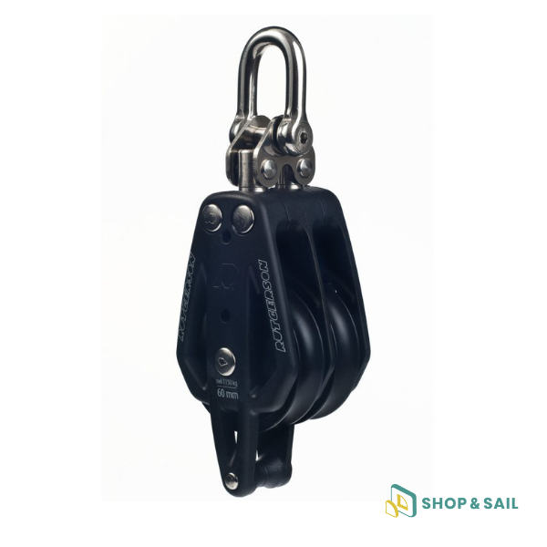 Poulie double à émerillon et ringot Rutgerson