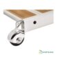 Passerelle pliable verni blanc et bois