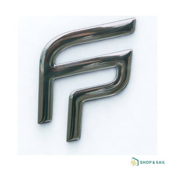 Logo autocollant effet inox Fountaine Pajot