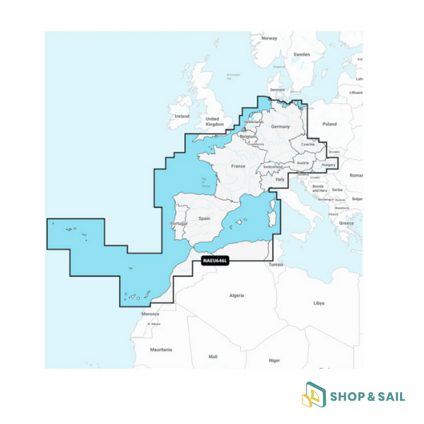 Carte Marine Navionics Europe, Centrale et Ouest - NAEU646L