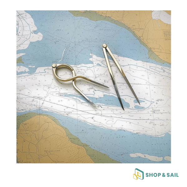 Compas pointe sèche en laiton droit longueur 17 cm Plastimo