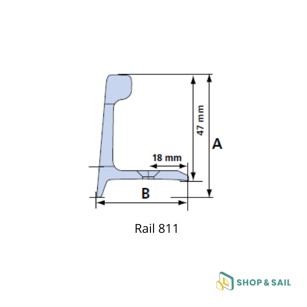 Embase aluminium Ø 27 mm Goiot-2 Embase aluminium Ø 27 mm avec manchon plastique, fixation sur rail pour bateau, voilier et catamaran, résistante à la corrosion marine.