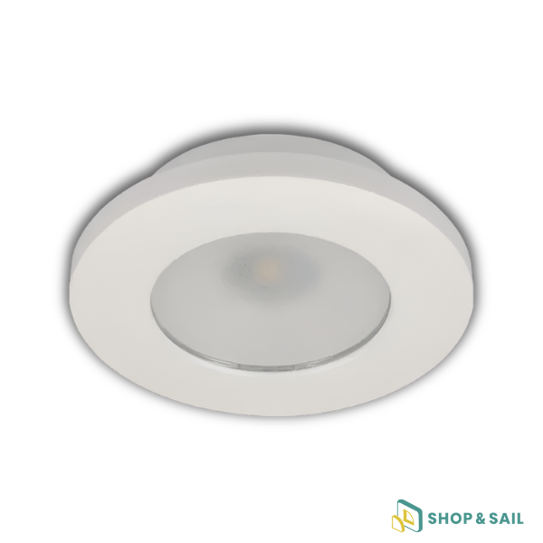 Spot LED TED 72mm encastrable blanc chaud inox – Quick